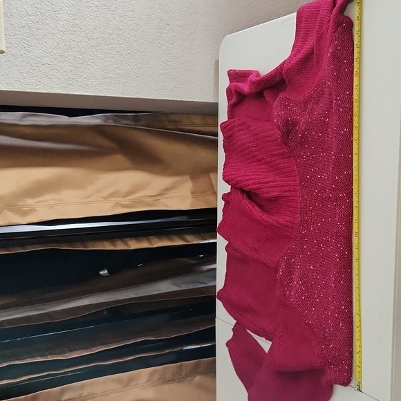 Signature Studio Sweater Womens Size 3X Pink sequins knit - Picture 7 of 9